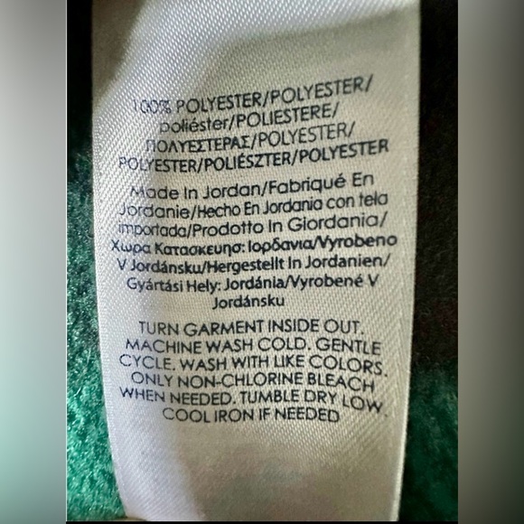 Chaps Women’s Green/Black Buffalo Plaid Fleece Quarter Zip-up. Size: Medium. - Picture 15 of 16